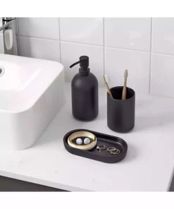 ست سرویس بهداشتی مشکی گنجون برند IKEA کد 1748328069