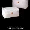 باکس نگه داری پراتیک پارجه ای پنبه دوزی شده چاپی آبی روشن سفید کیف برند Madame Coco کد 1748053505