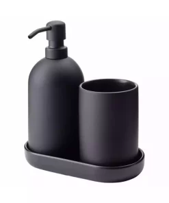ست سرویس بهداشتی مشکی گنجون برند IKEA کد 1748328069