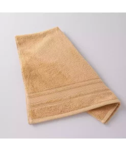 حوله صورت نرم خردلی 50x85cm برند Linens کد 1748490666