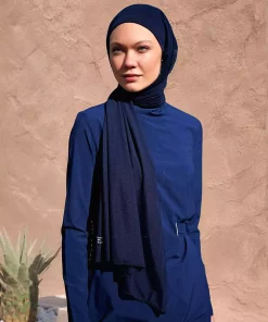 سربند شال پراتیک توری سرمه ای برند Marina کد 1748053933