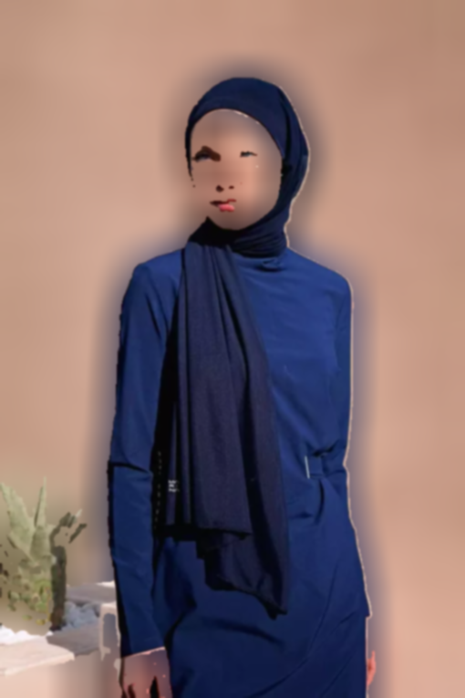 سربند شال پراتیک توری سرمه ای برند Marina کد 1748053933