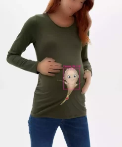لباس بالاتنه حاملگی اسلیم فیت چاپی یشمی زنانه برند Defacto کد 1748058368