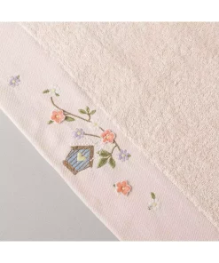 حوله صورت پنبه نارنجی کرم سالمون 50x85cm برند Linens کد 1748490063