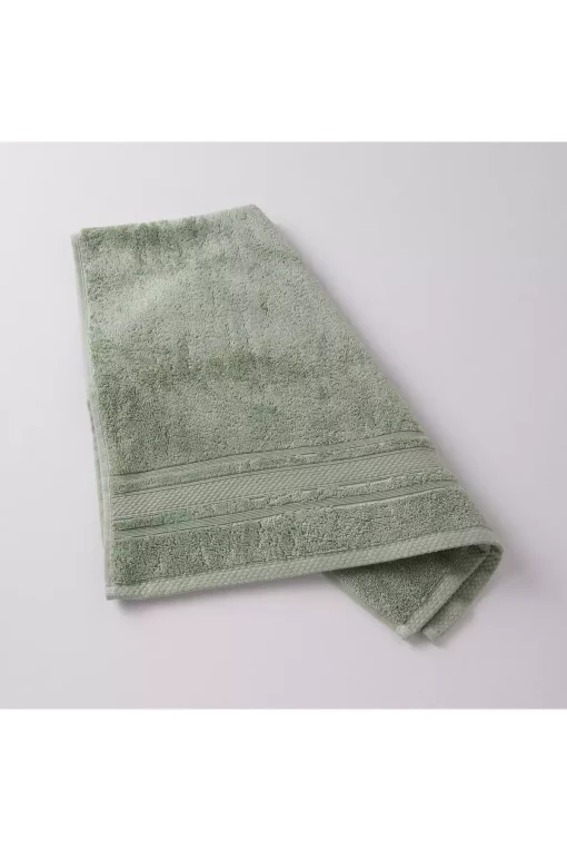 حوله صورت نرم سبز زیتونی 50x85cm برند Linens کد 1748485265