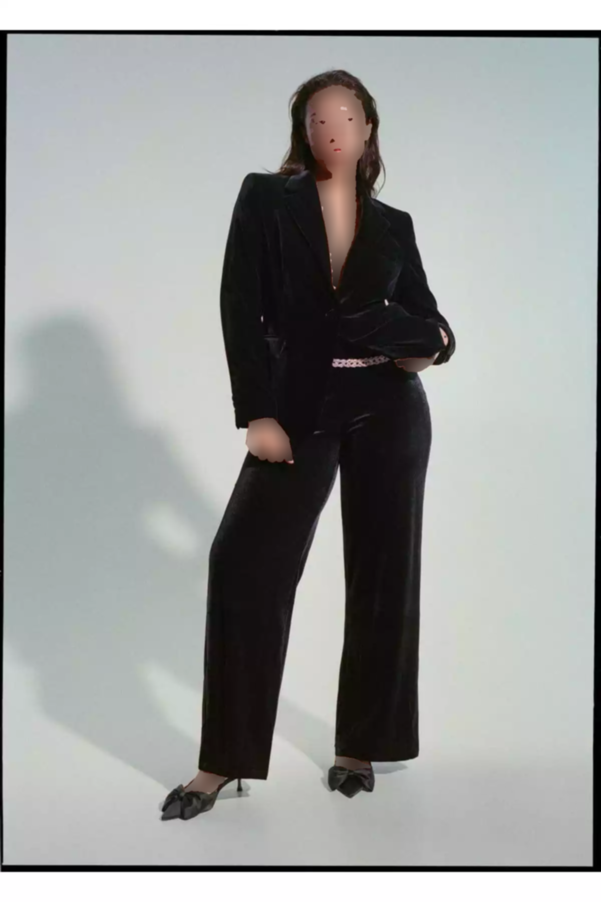 کمربند طرحدار بافتنی نگین دار استراس برند MANGO کد 1748630470