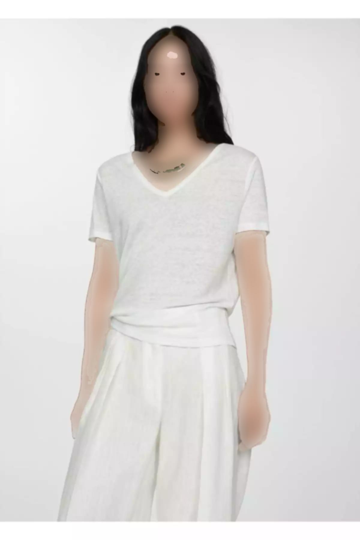 کتان آستین کوتاه تیشرت برند MANGO کد 1750214466