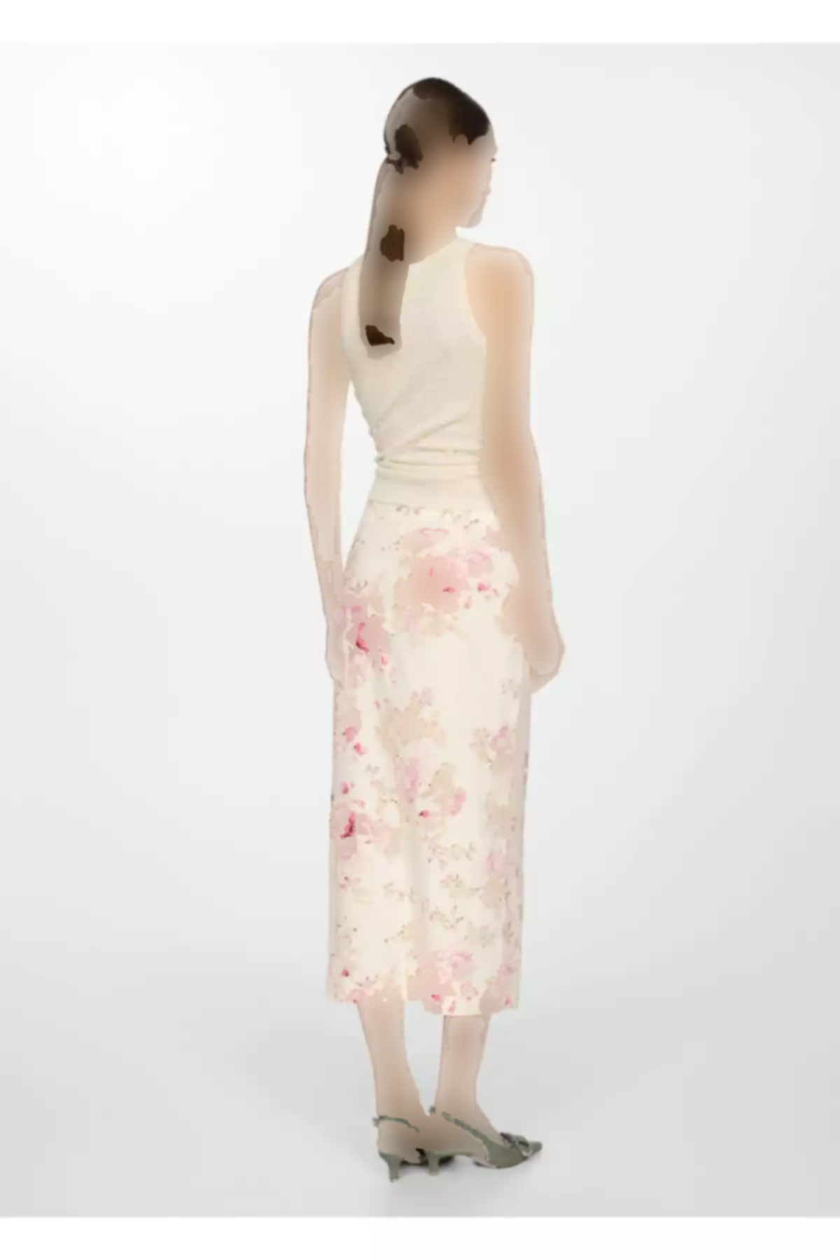 دامن کتان چاک دار برند MANGO کد 1751193727