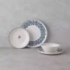 سرویس غذاخوری سرامیک 4نفره 16تکه آبی برند English Home کد 1750184526