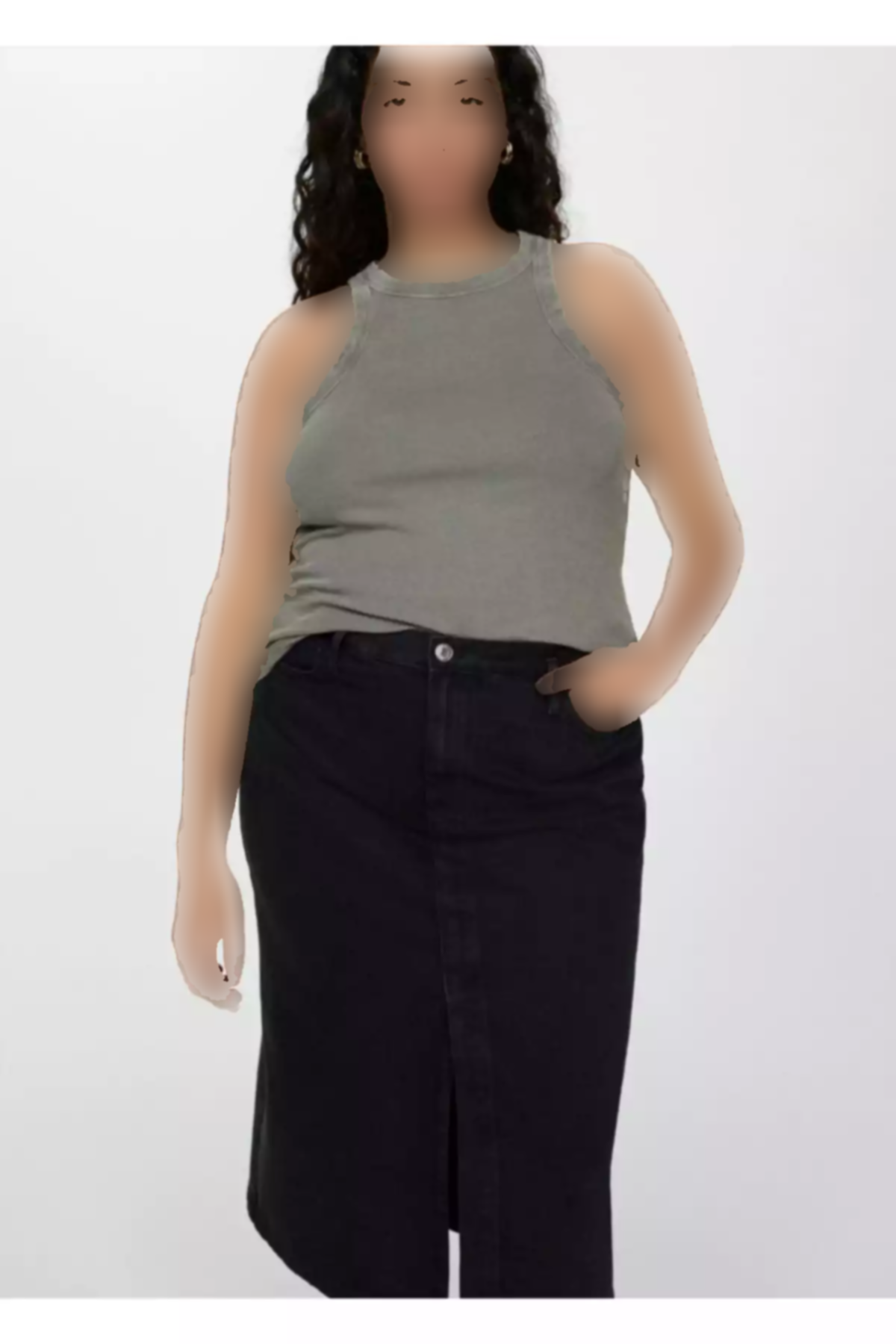 دامن چاک دار جین برند MANGO کد 1751182044