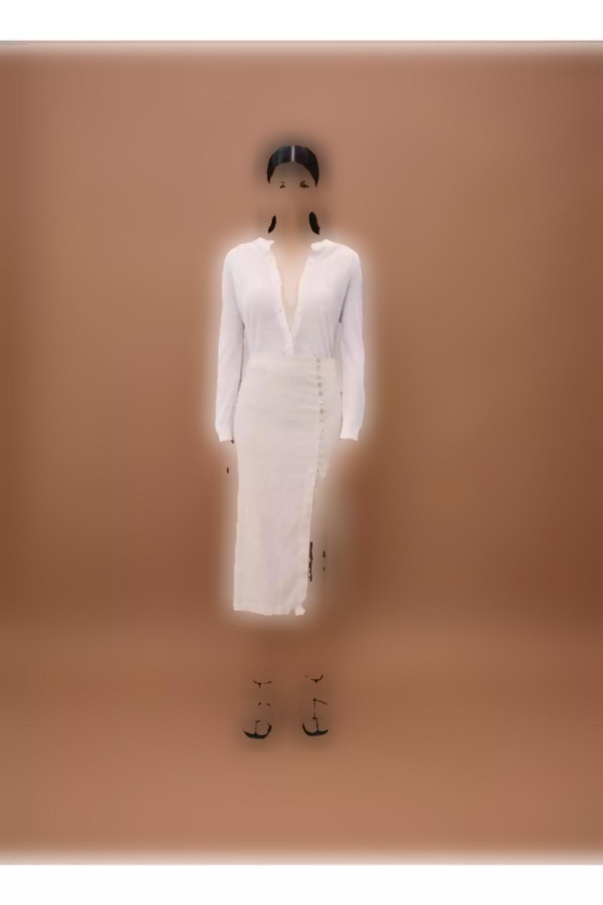 دامن کتان چاک دار برند MANGO کد 1751186469