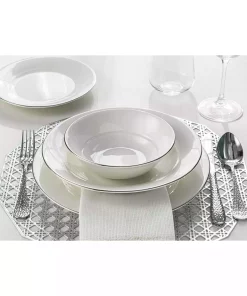 سرویس غذاخوری چینی 6نفره 24تکه نقره ای برند English Home کد 1750188187