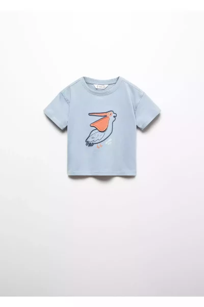 تیشرت کودک آبی آسمانی پسر برند MANGO کد 1749840070