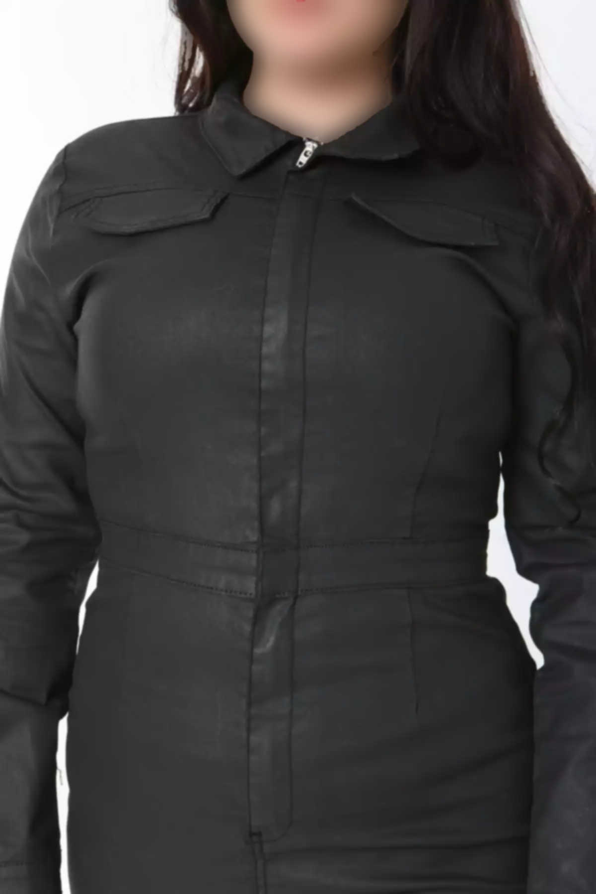 سرهمی جیب دار پارچه گشاد پوشش سایز بزرگ زیپدار مشکی زنانه برند Şans کد 1750954751