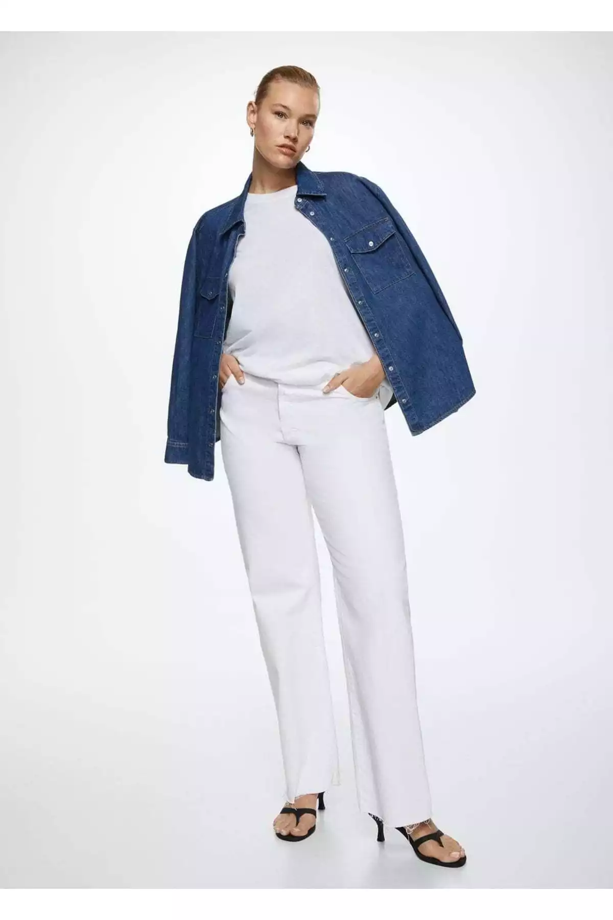 تیشرت کتان-پنبه برند MANGO کد 1750210044