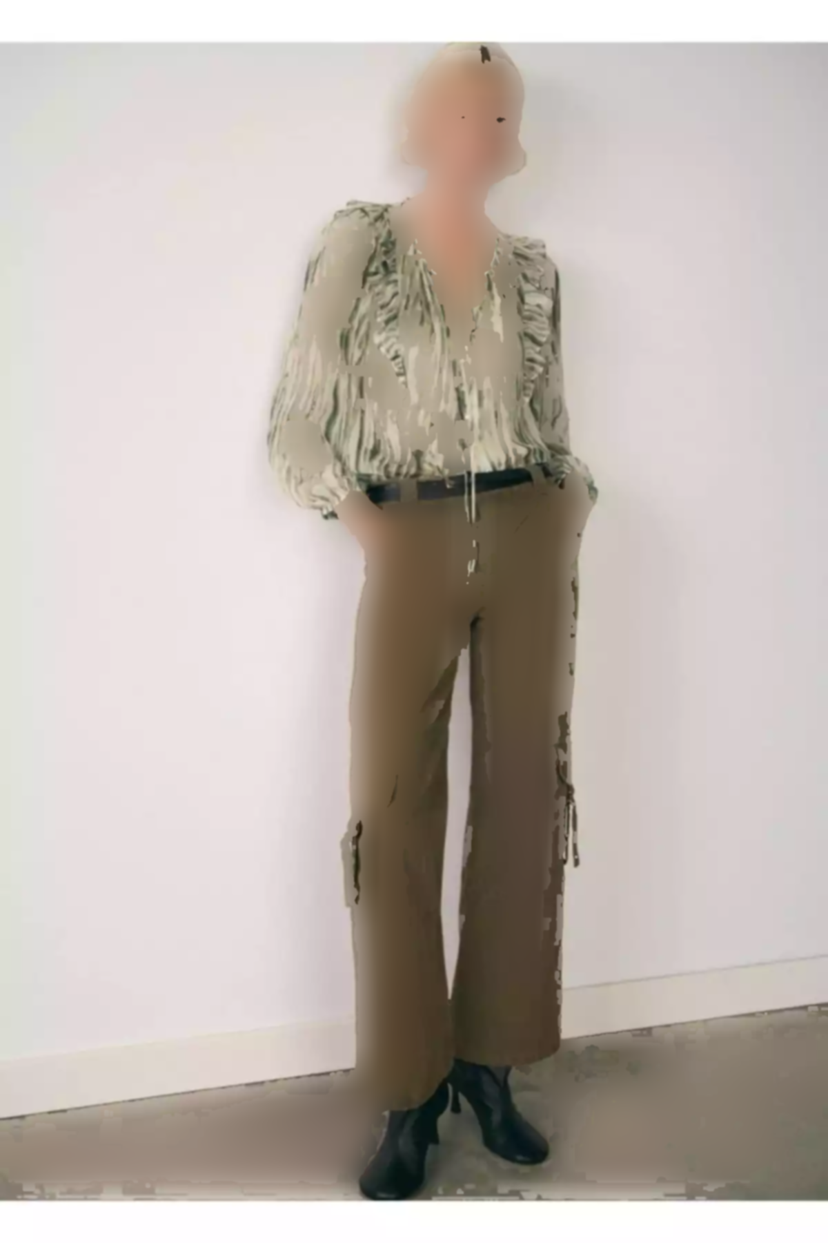 بلوز نیمه طرحدار شفاف برند MANGO کد 1750210043