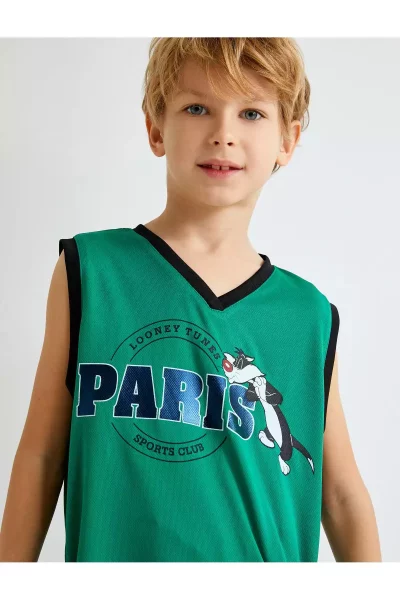 ورزشی بدون آستین یقه هفت چاپی برند Koton کد 1750880468