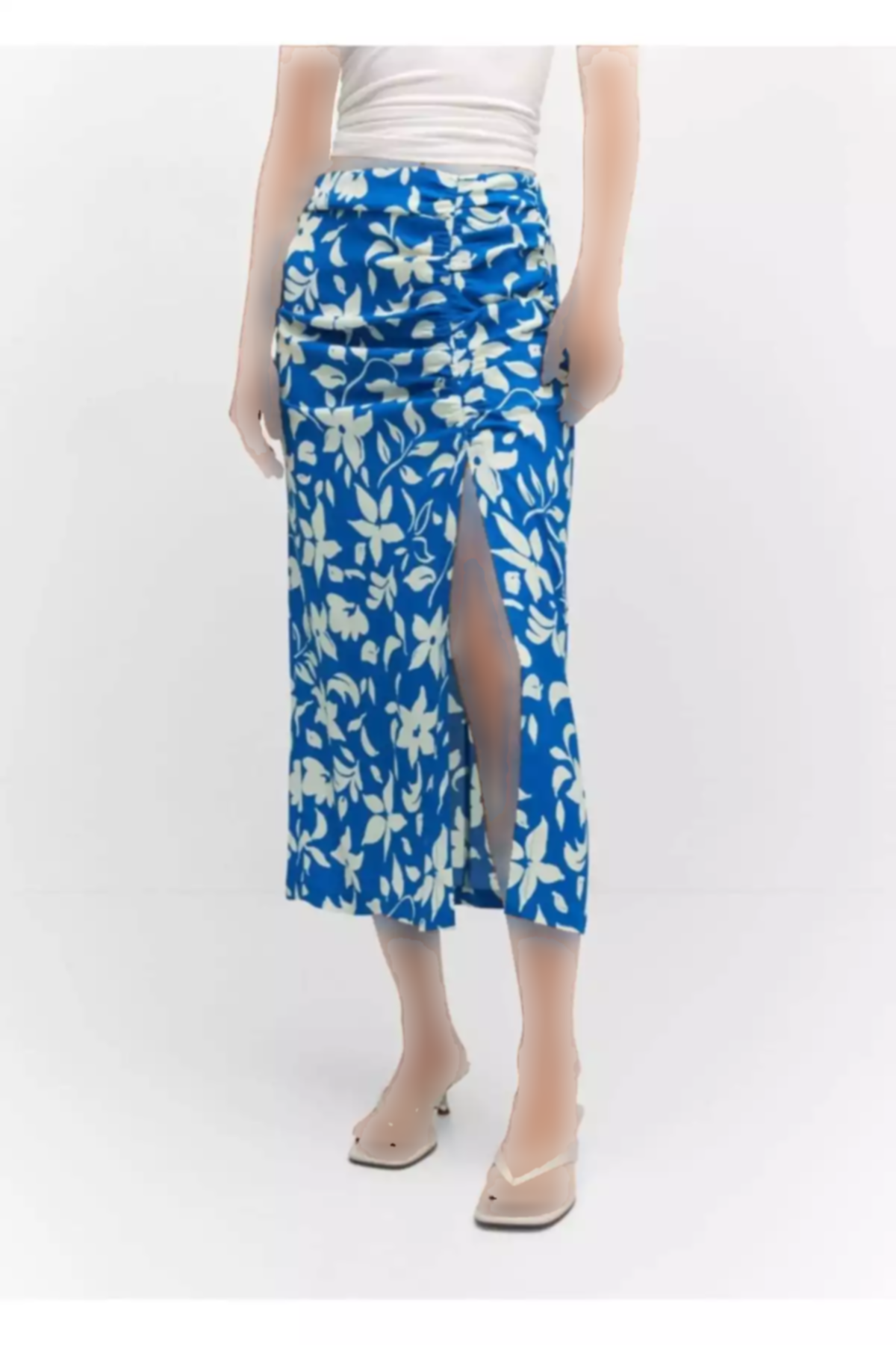 دامن چاک دار طرحدار برند MANGO کد 1751186473