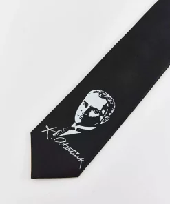 کراوات پسرانه چاپی اتا ترک مشکی برند LC Waikiki کد 1749677836