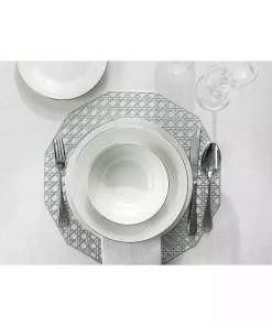 سرویس غذاخوری چینی 6نفره 24تکه نقره ای برند English Home کد 1750188187