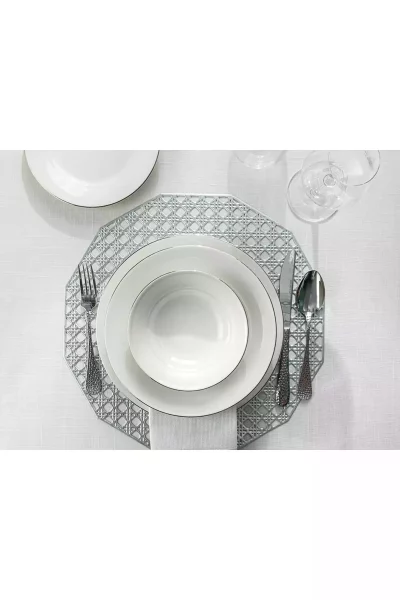 سرویس غذاخوری چینی 6نفره 24تکه نقره ای برند English Home کد 1750188187