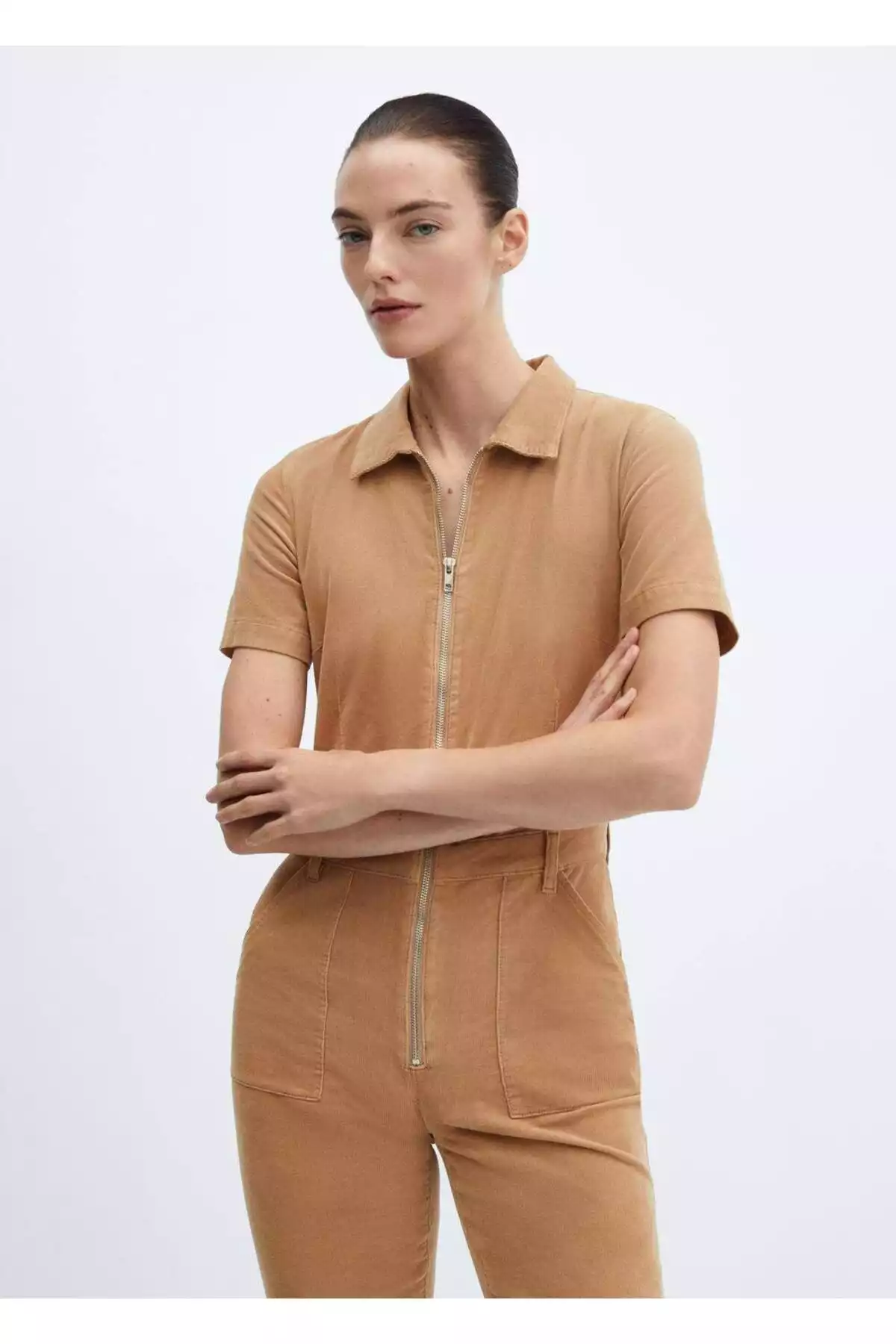 سرهمی مخملی زیپدار برند MANGO کد 1750164191