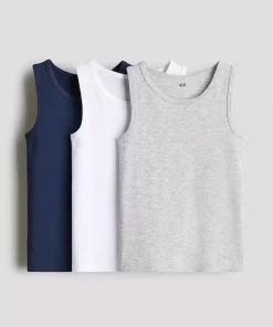 بالا پنبه ای بدون آستین برند H&M کد 1750871786