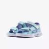 صندل براق نورانی بزرگ آبی دخترانه چپ برند Skechers کد 1750963753