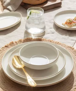 سرویس غذاخوری چینی پنبه 6نفره 27تکه طلایی برند English Home کد 1750188123