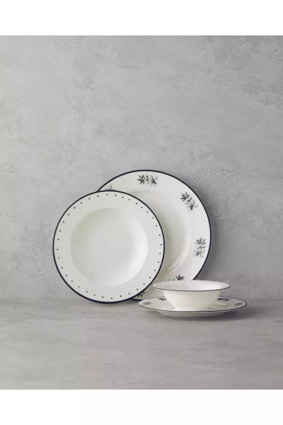 سرویس غذاخوری چینی 6نفره 24تکه مشکی مارسی برند English Home کد 1750184588