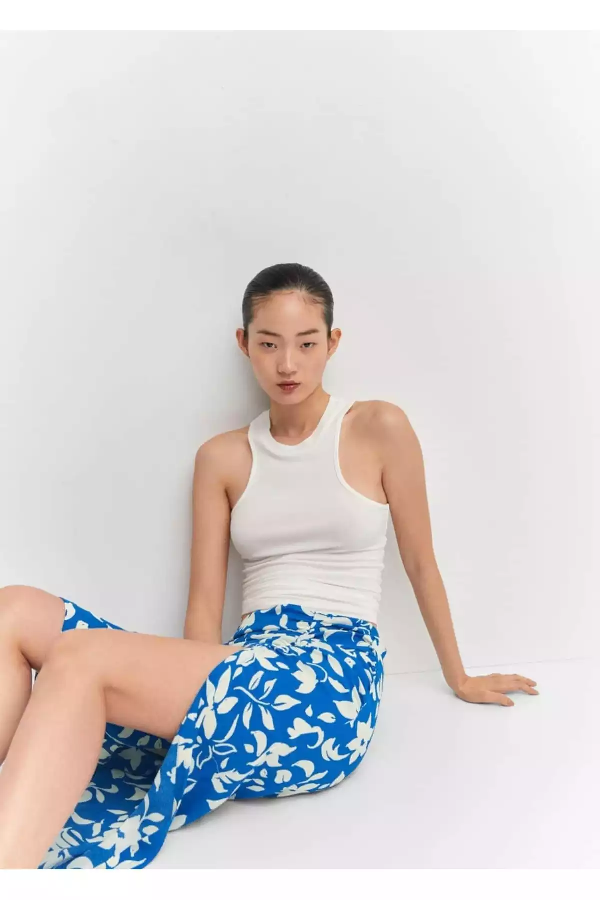 دامن چاک دار طرحدار برند MANGO کد 1751186473