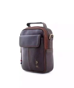 ضربدری آرم فلزی کیف مردانه بنددار assn قهوه برند U.S. Polo Assn. کد 1749179465