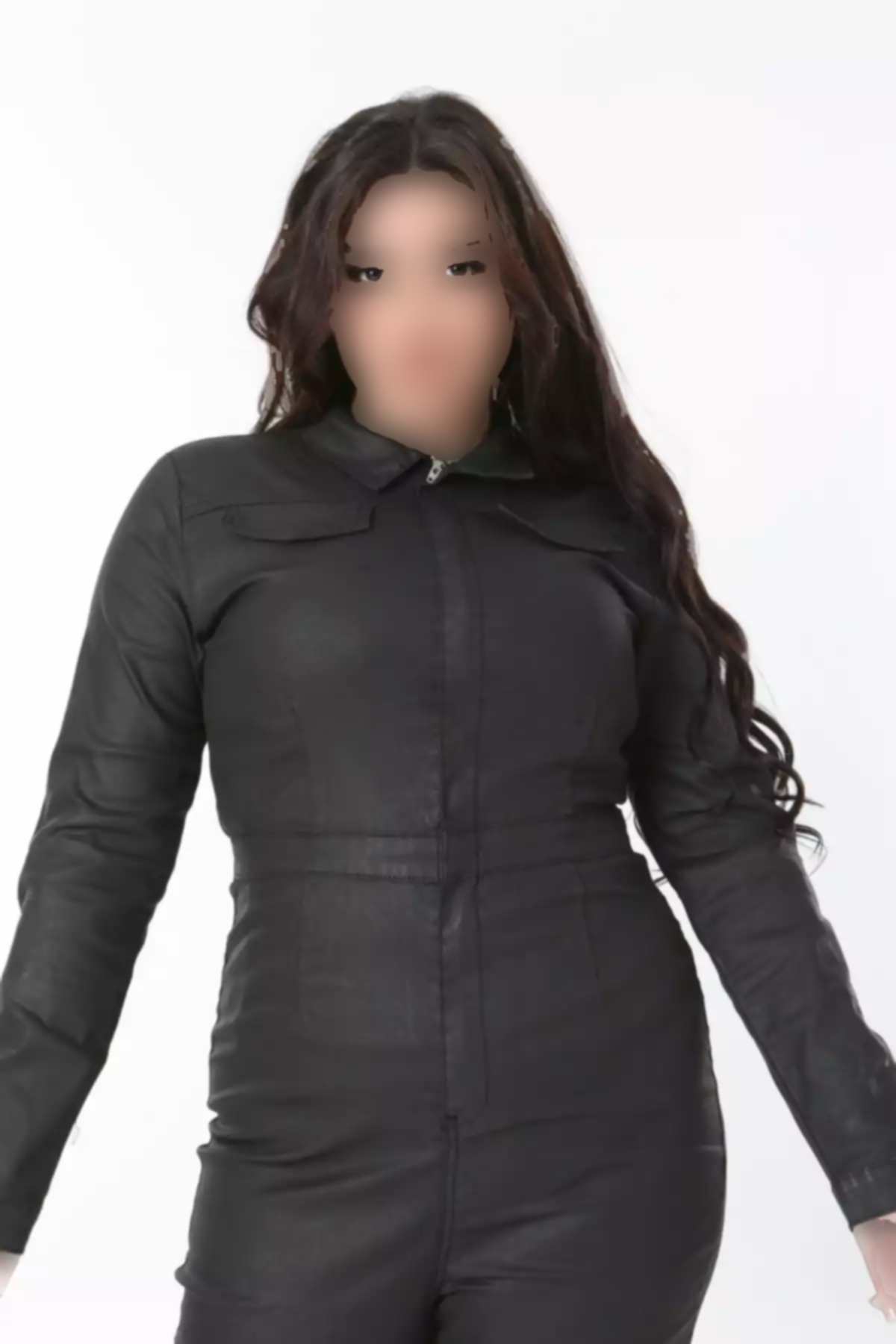 سرهمی جیب دار پارچه گشاد پوشش سایز بزرگ زیپدار مشکی زنانه برند Şans کد 1750954751