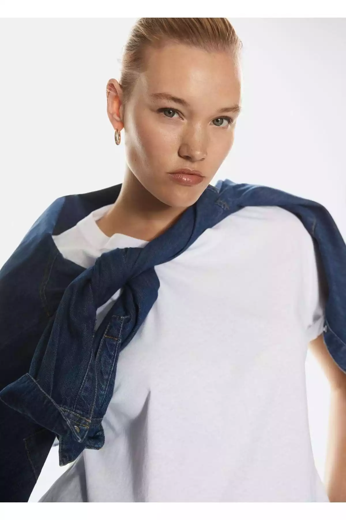 تیشرت کتان-پنبه برند MANGO کد 1750210044