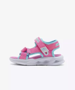 صندل براق نورانی بزرگ صورتی دخترانه برند Skechers کد 1750963695