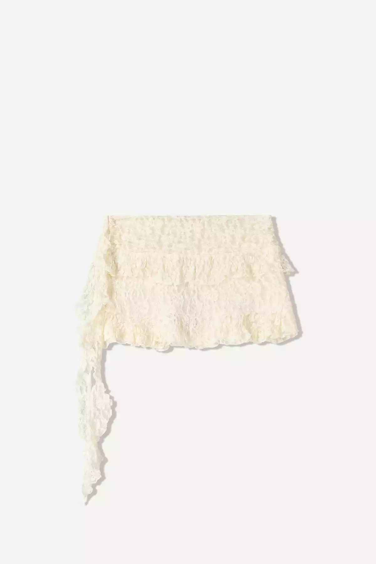 دامن کوچک چیندار توری برند Bershka کد 1751181987