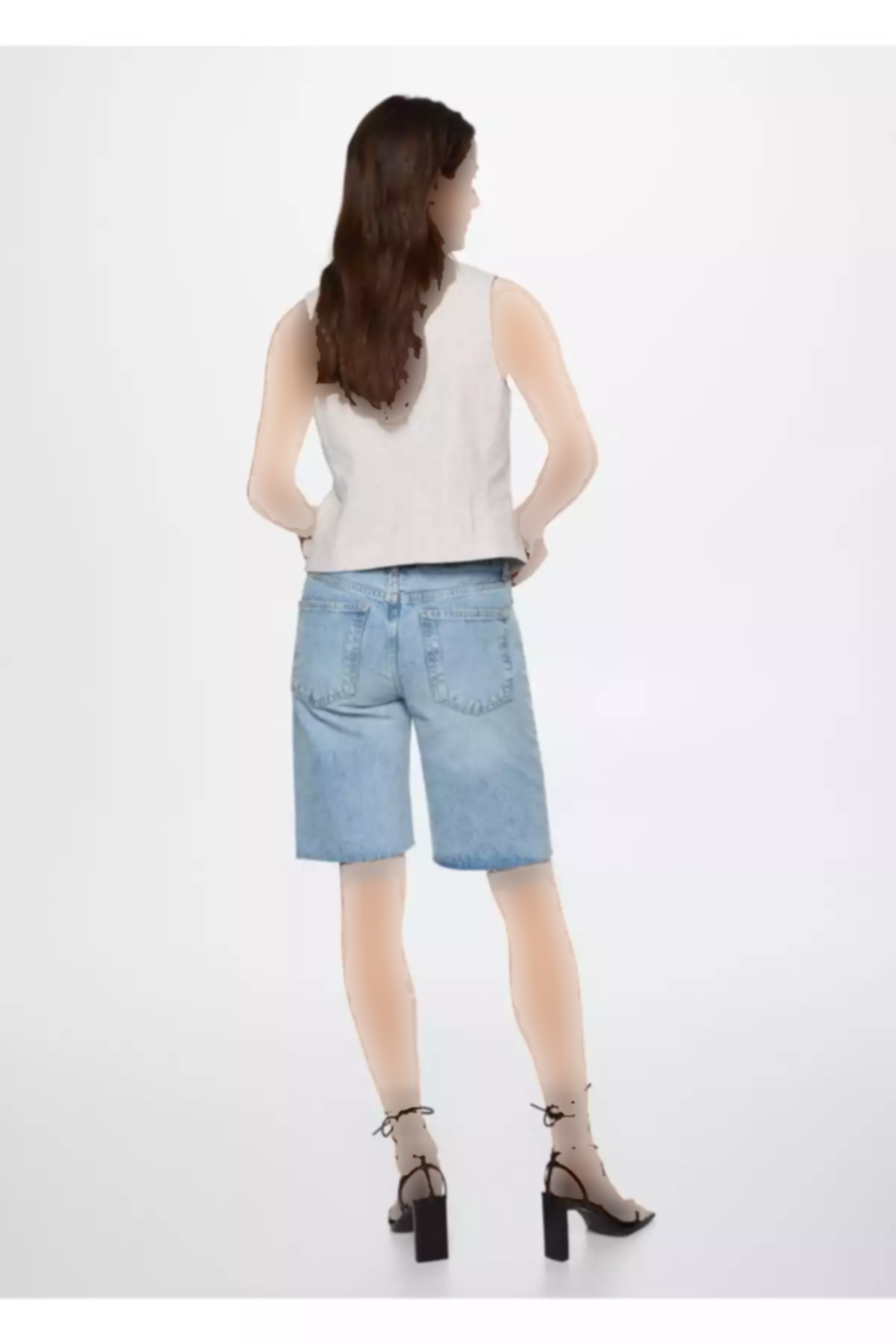 شلوارک برمودا پاچه جین برند MANGO کد 1750846271