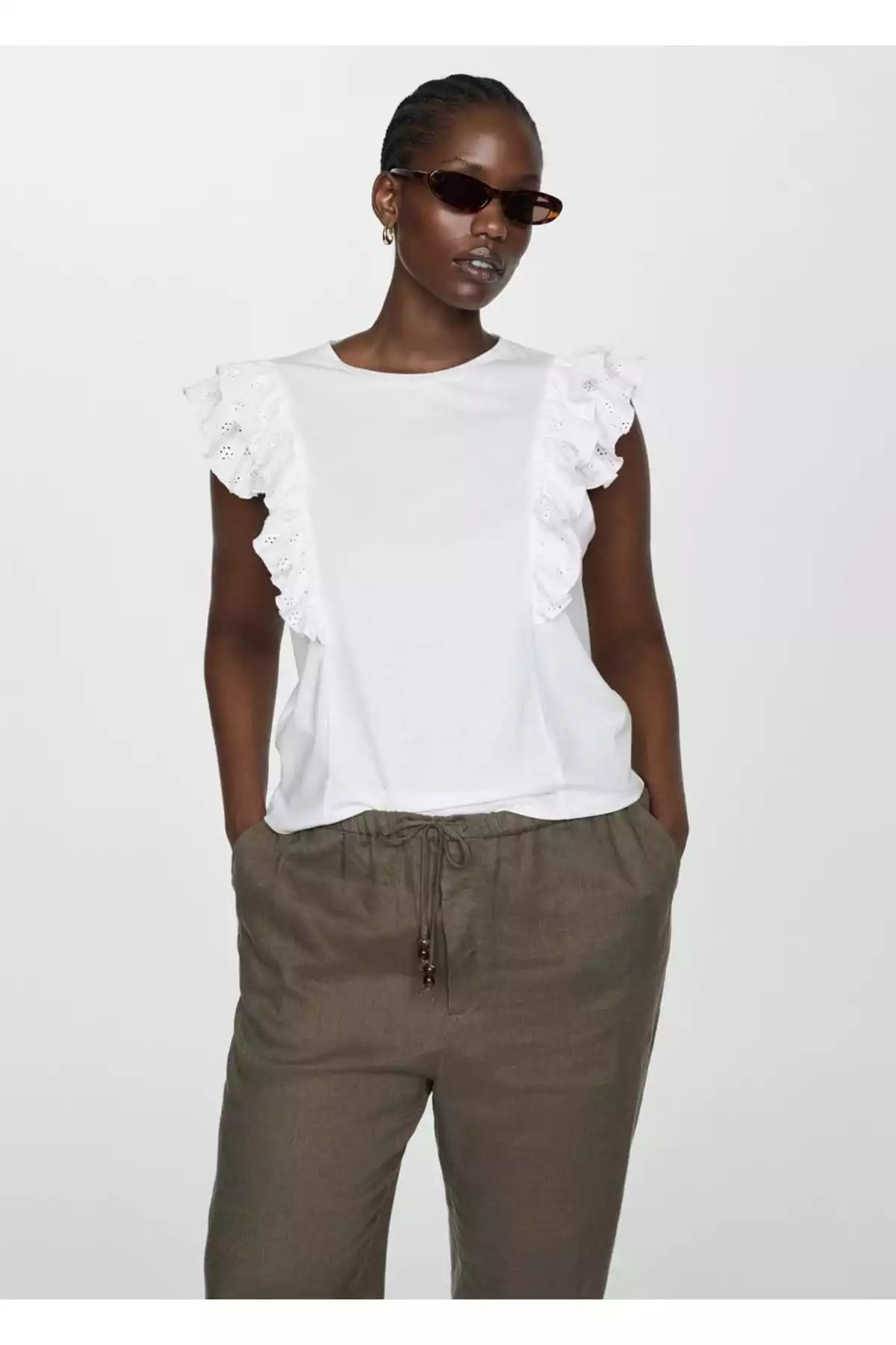 پنبه ای چیندار تیشرت برند MANGO کد 1750210103