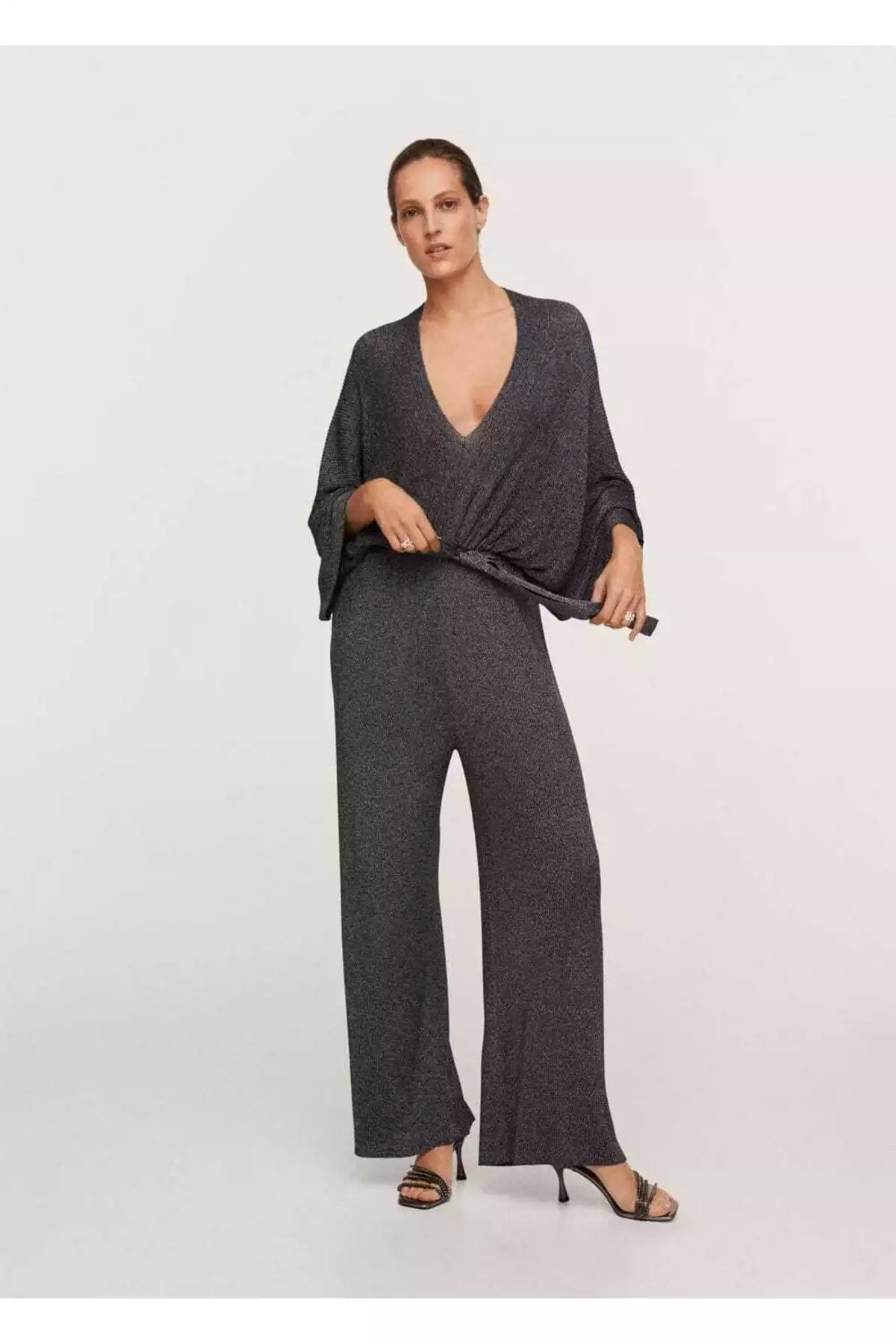 سرهمی رنگ نقره تیره زنانه برند MANGO کد 1750149670