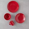 سرویس غذاخوری سرامیک ست تک نفره 4تکه قرمز هچا برند English Home کد 1750188190