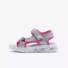 صندل براق نورانی بزرگ طوسی SLHP دخترانه چپ برند Skechers کد 1750963696