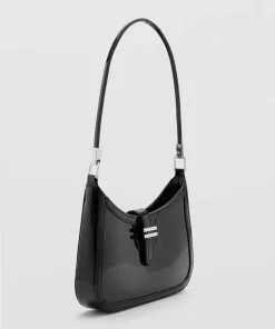 کیف دوشی به صورت ورنی برند MANGO کد 1749912793