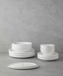 سرویس غذاخوری چینی 6نفره 27تکه طلایی برند English Home کد 1750188183