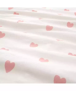ست کاور سرویس خواب بچه گانه مقاوم کشی سفید-صورتی محو شدن سانتی متر برند IKEA کد 1750058472