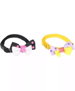 340 2قطعه، گردن سگ گربه پاپیون دار سیاه چند رنگ زرد) ، یقه X-Perk برند Pawise کد 1750913590