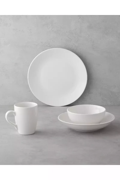 کرم سرویس غذاخوری سرامیک ست تک نفره 4تکه هچا برند English Home کد 1750191663