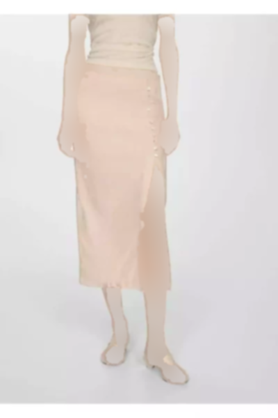 دامن کتان چاک دار برند MANGO کد 1751186469