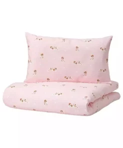 ست کاور سرویس خواب کودک سگ دو طرفه رنگ صورتی سانتی متر برند IKEA کد 1750056075