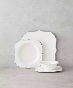 سرویس غذاخوری چینی 6نفره 27تکه نقره ای برند English Home کد 1750188184