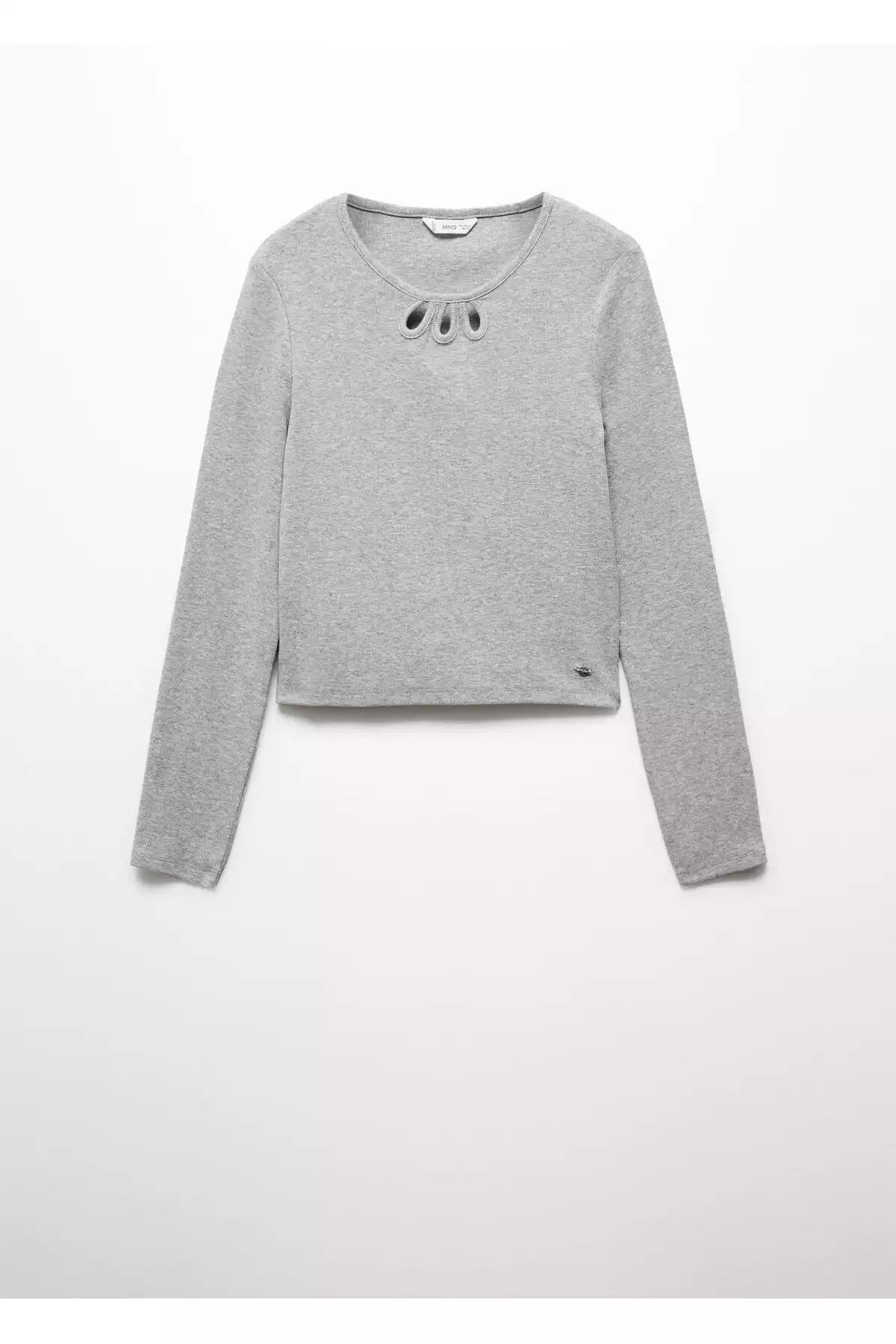 تیشرت فلزی طوسی دخترانه برند MANGO کد 1749858065